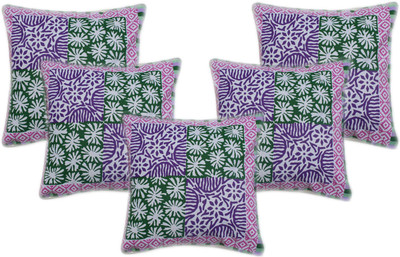

Metro Living Floral Cushions Cover(Pack of 5, 40 cm*40 cm, Multicolor)