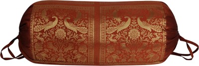 Lal Haveli Abstract Bolsters Cover(38 cm*76 cm, Red)