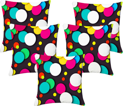 

Lushomes Printed Cushions Cover(Pack of 5, 30 cm, Multicolor)