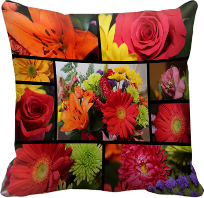 

Tied Ribbons Floral Cushions Cover(30 cm*30 cm, Multicolor)