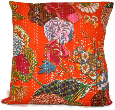 

Kantha Embroidered Cushions Cover(16 cm*16 cm, Multicolor)