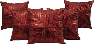 

HOME SHINE Geometric Cushions Cover(Pack of 5, 40 cm*40 cm, Maroon)