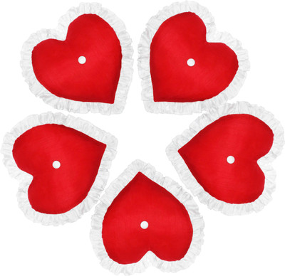 74% OFF on ZIKRAK EXIM Striped Cushions Cover(Pack of 5, 35 cm*35 cm, Red, White)