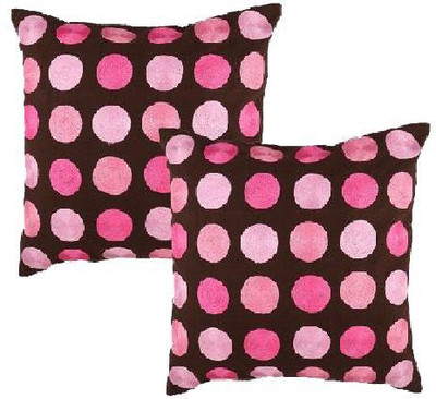 

Nikunj Embroidered Cushions Cover(Pack of 2, 40 cm, Brown, Pink)