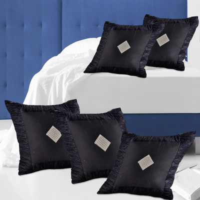 

FabLooms Floral Cushions Cover(Pack of 5, 40 cm*40 cm, Blue)