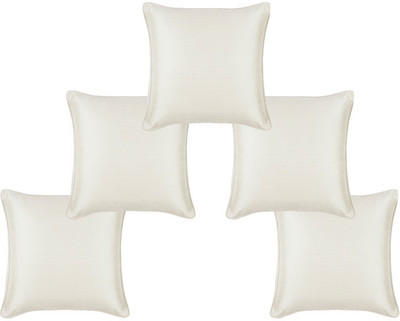 

Soumya Furnishings Plain Cushions Cover(Pack of 5, 30 cm*30 cm, White)