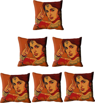 

IndiWeaves Printed Cushions Cover(Pack of 6, 40 cm*40 cm, Multicolor)