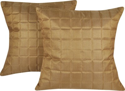 Lal Haveli Silk Cushions Cover(Pack of 2, 50 cm*50 cm, Gold)