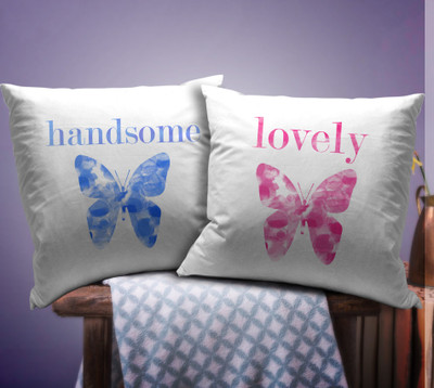 

Tied Ribbons Printed Cushions Cover(Pack of 2, 30 cm*30 cm, Multicolor)