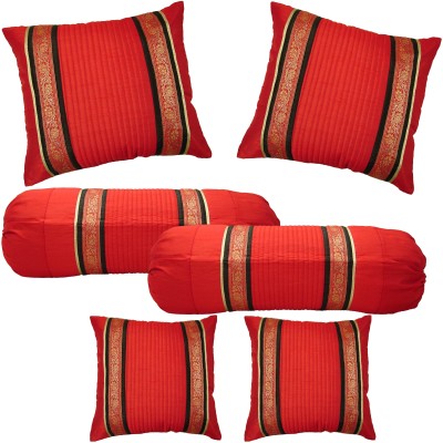 

HOME SHINE Striped Cushions Cover(Pack of 6, 80 cm*80 cm, Red)