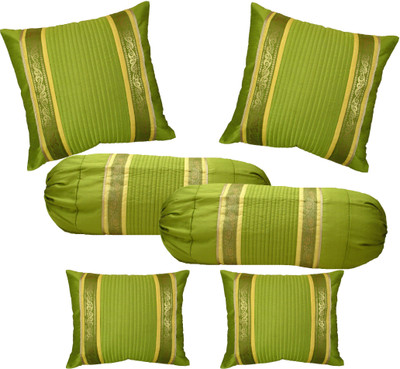 

HOME SHINE Striped Cushions Cover(Pack of 6, 80 cm*80 cm, Light Green)