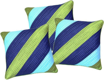 

Shine Villa Striped Cushions Cover(Pack of 3, 40 cm*40 cm, Multicolor)