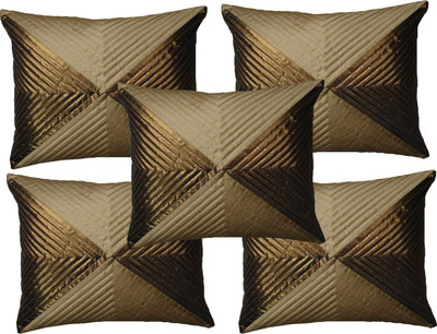 

HOME SHINE Geometric Cushions Cover(Pack of 5, 40 cm*40 cm, Beige)