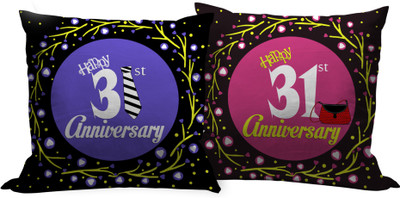 

Tied Ribbons Text Print Cushions Cover(Pack of 2, 30 cm*30 cm, Multicolor)