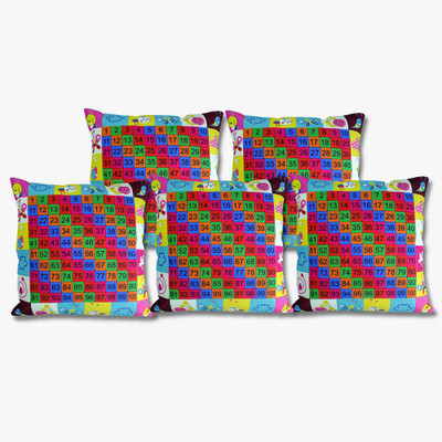 

Veer Creations Printed Cushions Cover(Pack of 5, 40 cm*40 cm, Multicolor)