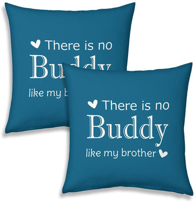 

Kaarigar Text Print Cushions Cover(Pack of 2, 30.48 cm*30.48 cm, Blue)