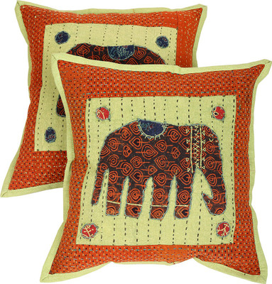 

Rajrang Animal Cushions Cover(Pack of 2, 43 cm*43 cm, Green)