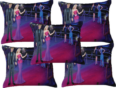 

HOME SHINE Printed Cushions Cover(Pack of 5, 40 cm*40 cm, Purple)