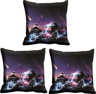 

IndiWeaves Printed Cushions Cover(Pack of 3, 12 cm*12 cm, Purple, Red)