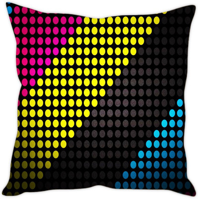 

Sleep Nature's Polka Cushions Cover(40 cm*40 cm, Multicolor)
