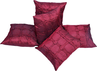 

Shine Villa Striped Cushions Cover(Pack of 5, 40 cm*40 cm, Maroon)