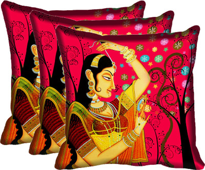 

IndiWeaves Printed Cushions Cover(Pack of 3, 30 cm*30 cm, Multicolor)