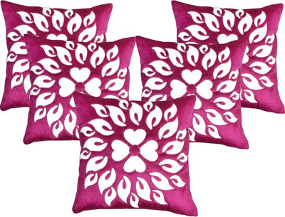 

Shine Villa Floral Cushions Cover(Pack of 5, 40 cm*40 cm, Pink)