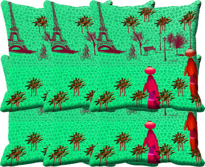 

IndiWeaves Printed Cushions Cover(Pack of 6, 30 cm*30 cm, Multicolor)