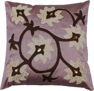 

Cute Creations Embroidered Cushions Cover(40 cm*40 cm, Pink)
