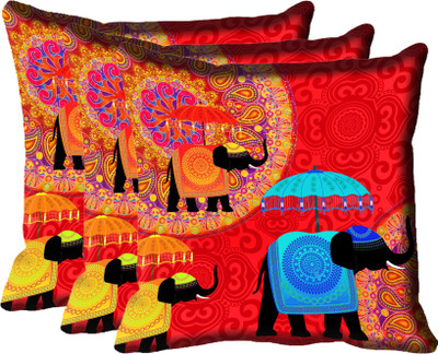 

IndiWeaves Printed Cushions Cover(Pack of 3, 30 cm*30 cm, Multicolor)