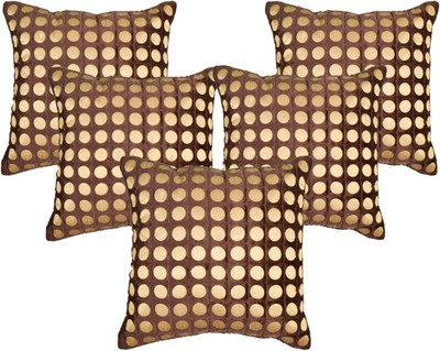 

Shine Villa Abstract Cushions Cover(Pack of 5, 40 cm, Brown)