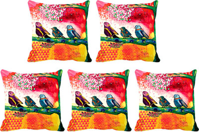

IndiWeaves Printed Cushions Cover(Pack of 5, 40 cm*40 cm, Pink)