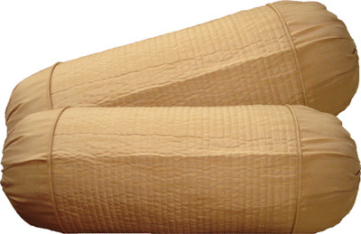 

HOME SHINE Striped Cushions Cover(Pack of 2, 40 cm*95 cm, Beige)