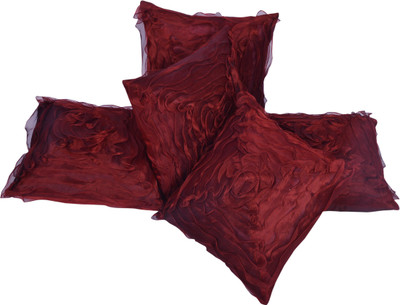 

Shine Villa Floral Cushions Cover(Pack of 5, 40 cm*40 cm, Maroon)