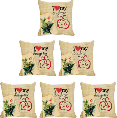 

IndiWeaves Printed Cushions Cover(Pack of 6, 40 cm*40 cm, Multicolor)