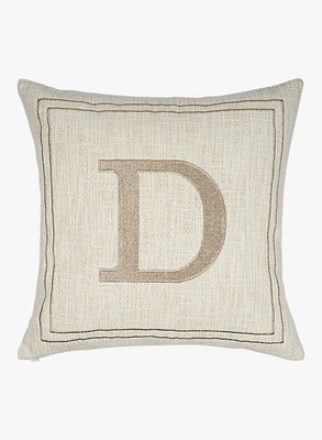 

SOLAJ Embroidered Cushions & Pillows Cover(46 cm*46 cm, Beige)