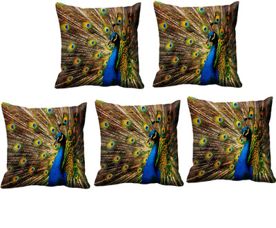 

IndiWeaves Printed Cushions Cover(Pack of 5, 40 cm*40 cm, White)
