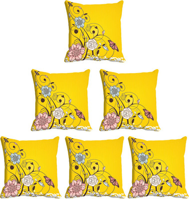 

IndiWeaves Printed Cushions Cover(Pack of 6, 30 cm*30 cm, Multicolor)