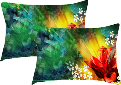 Sleep Nature's Printed Pillows Cover(Pack of 2, 68.58 cm*45.72 cm, Multicolor)