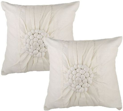 

Nikunj Embroidered Cushions Cover(Pack of 2, 40 cm, White)