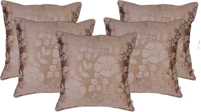 

Zubix Floral Cushions Cover(Pack of 5, 40 cm*40 cm, Beige)