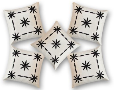 

Nikunj Floral Cushions Cover(Pack of 5, 40 cm*40 cm, White)