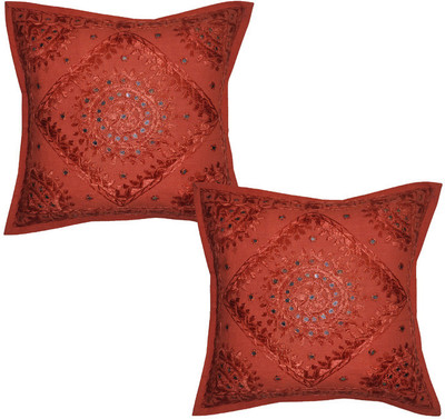 38% OFF on Lal Haveli Abstract Cushions Cover(Pack of 2, 16 cm*16 cm, Red)