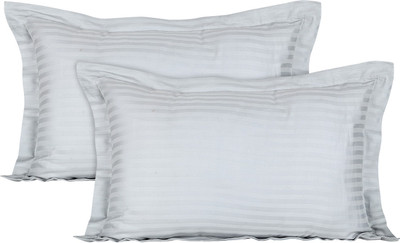 

Ahmedabad Cotton Striped Pillows Cover(Pack of 2, 69 cm*46 cm, Grey)