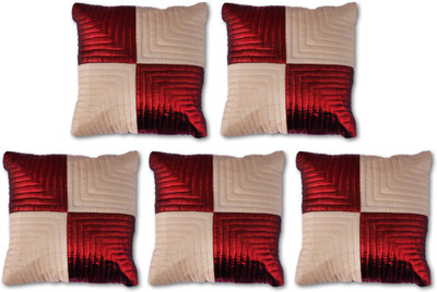 

Veer Creations Abstract Cushions Cover(Pack of 5, 40 cm*40 cm, Maroon)