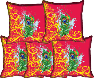 

IndiWeaves Printed Cushions Cover(Pack of 5, 40 cm*40 cm, Multicolor)