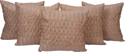 

Shine Villa Striped Cushions Cover(Pack of 5, 40 cm*40 cm, Beige)