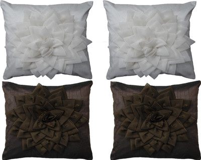 

HOME SHINE Floral Cushions Cover(Pack of 4, 40 cm*40 cm, Multicolor)