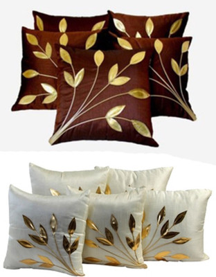 

Shine Villa Floral Cushions Cover(Pack of 10, 30 cm*30 cm, Brown, White)