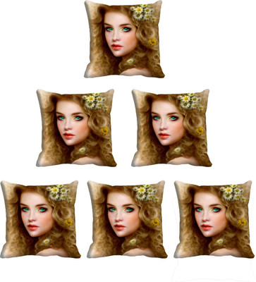 

IndiWeaves Printed Cushions Cover(Pack of 6, 40 cm*40 cm, Multicolor)
